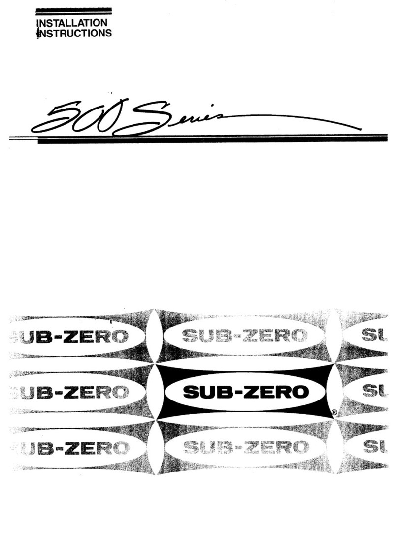 Sub-Zero 542 User manual Sub-Zero 542 User manual