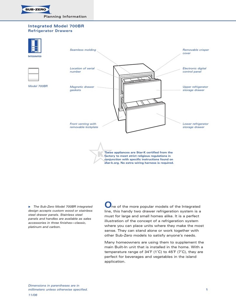 Sub-Zero 700BR User manual Sub-Zero 700BR User manual
