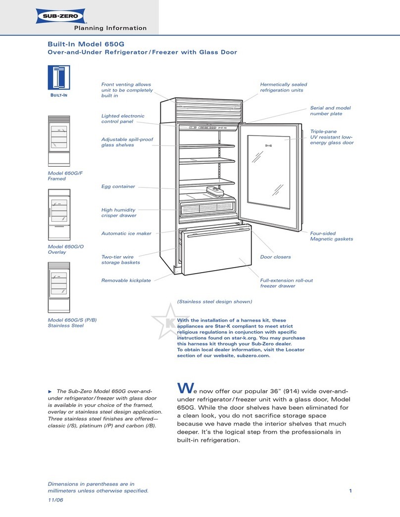 Sub-Zero 650G User manual