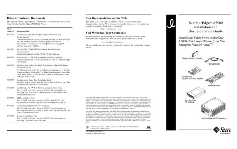 Sun Microsystems STOREDGE A5000 User manual