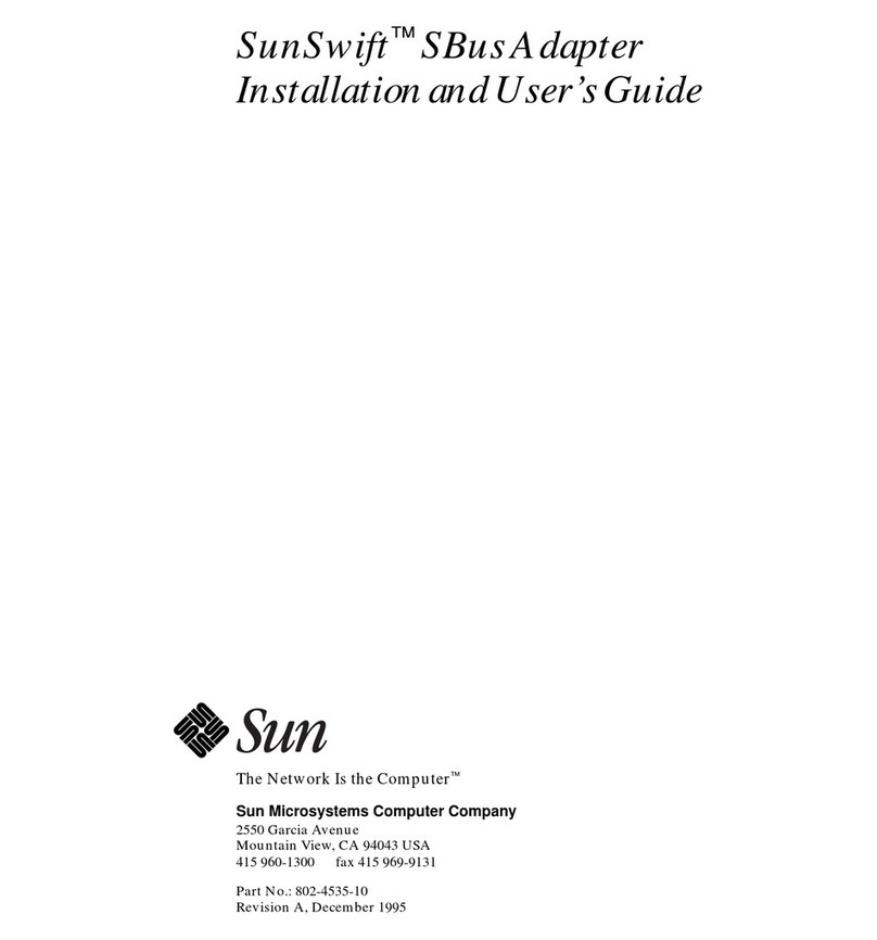 Sun Microsystems SunSwift 600MP series User manual