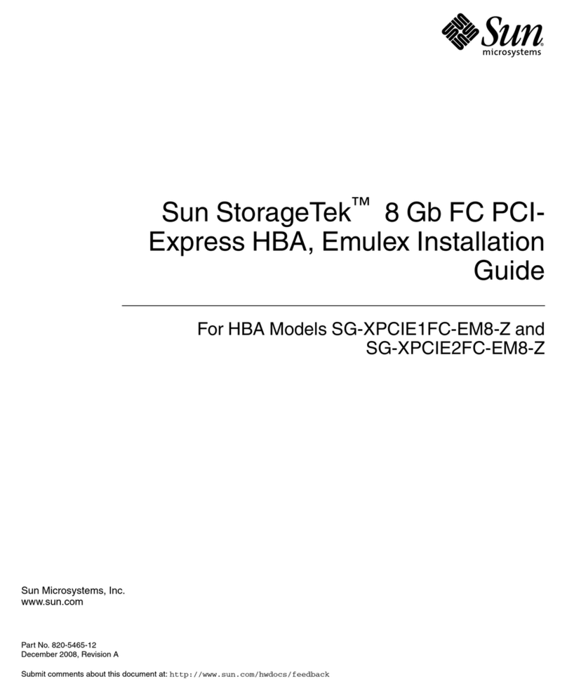 Sun Microsystems StorageTek SG-XPCIE1FC-EM8-Z installation guide Sun Microsystems StorageTek SG-XPCIE1FC-EM8-Z installation guide
