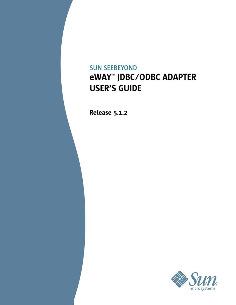 Sun Microsystems eWay JDBC/ODBC Adapter User manual