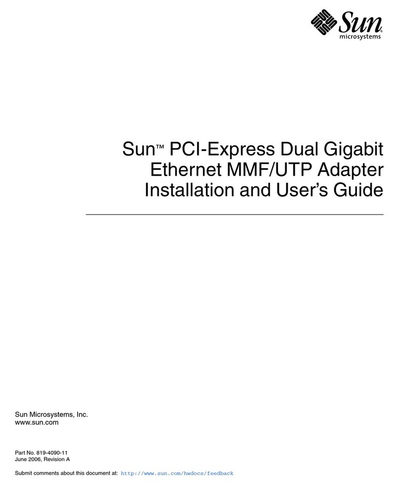 Sun Microsystems Ethernet MMF/UTP Adapter User manual