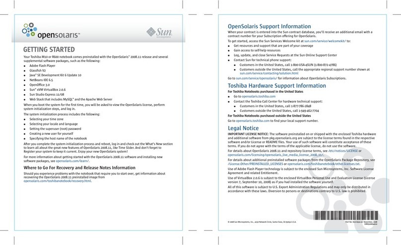 Sun Microsystems OpenSolaris GMA500694010 User manual