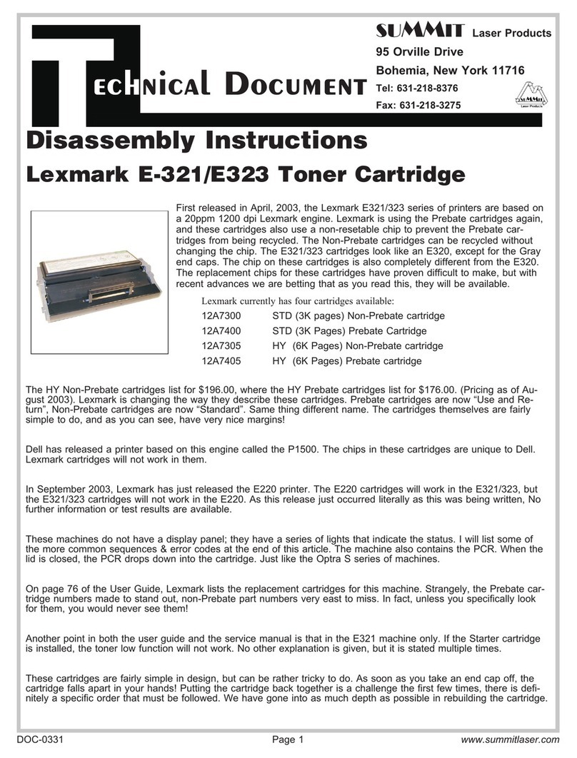 Summit LEXMARK E-321 Disassembly instructions