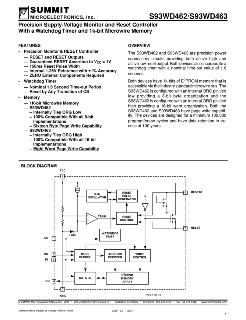 Summit S93WD462 Specification sheet