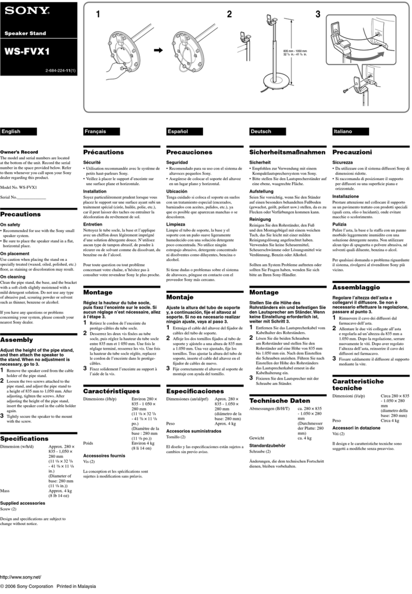 Sony WS-FVX1 user manual