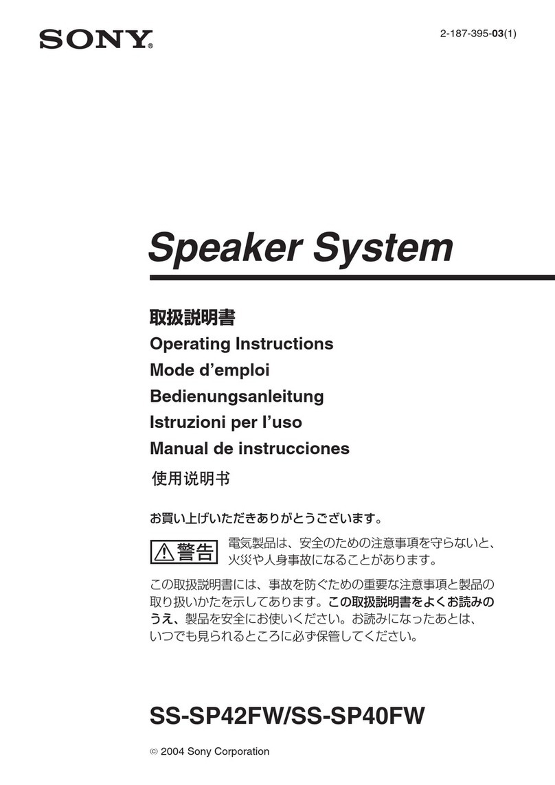 Sony SS-SP40FW operating instructions