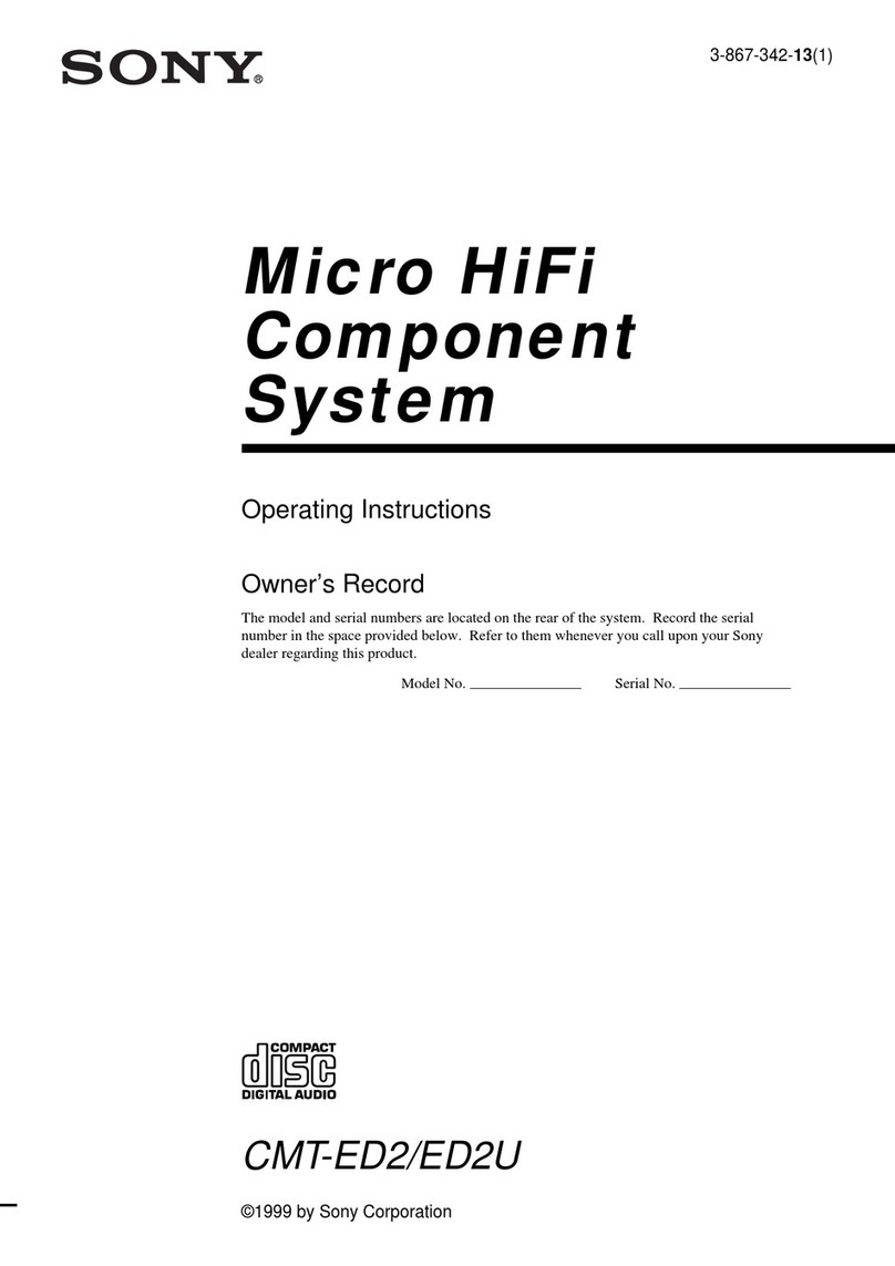 Sony CMT-ED2U - Compact Component System User manual