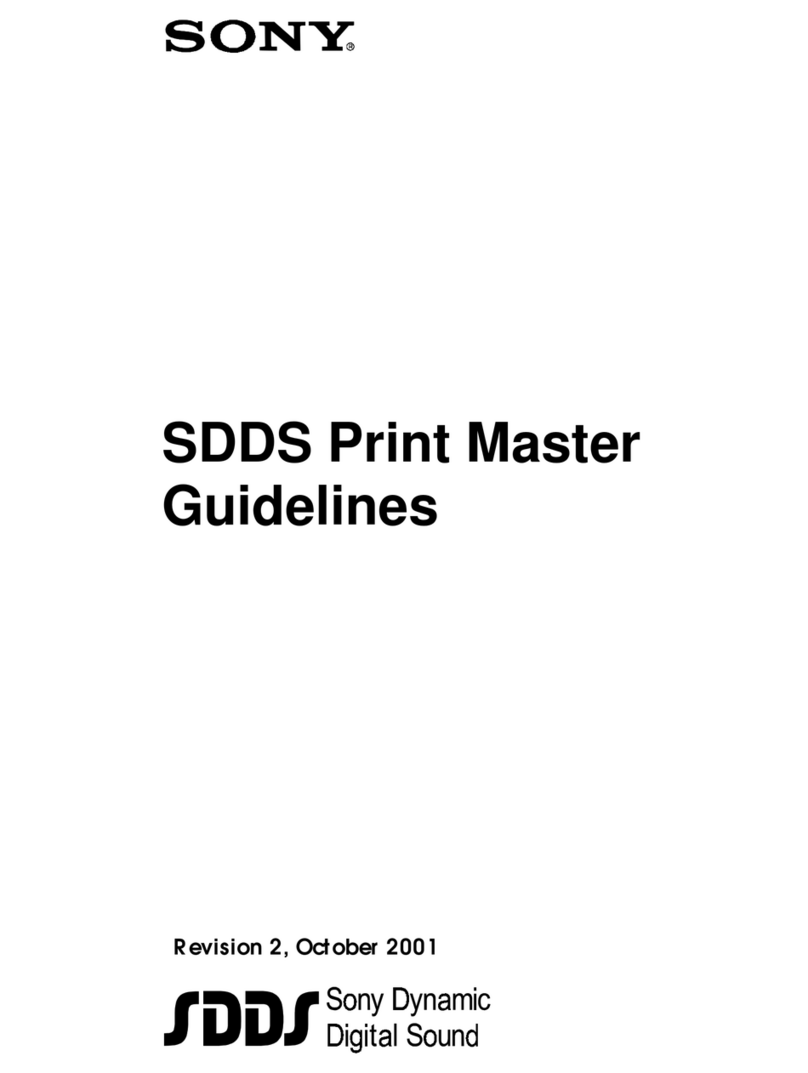 Sony SDDS Print Master Instruction Manual