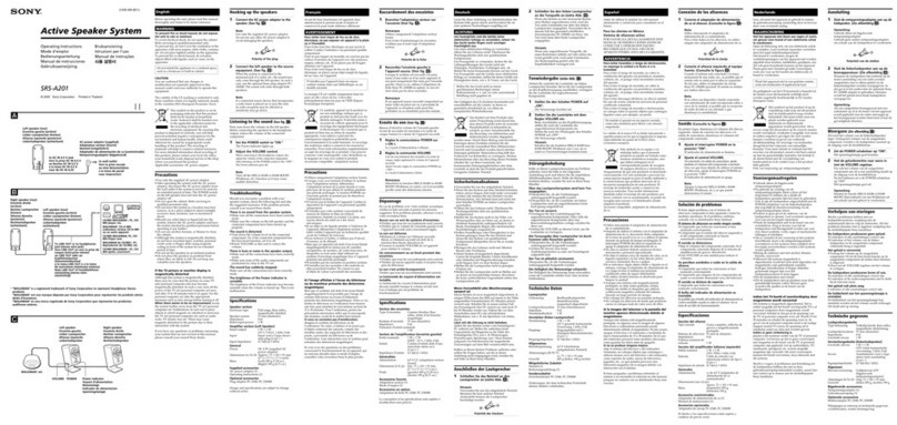 Sony SRS-A201 User manual Sony SRS-A201 User manual
