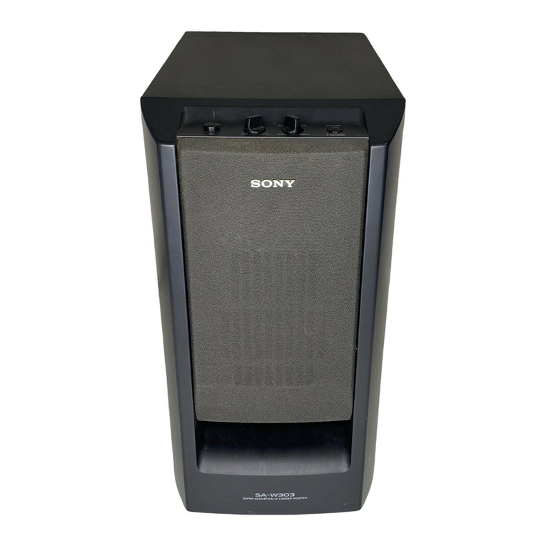 Sony SA-W303 operating instructions