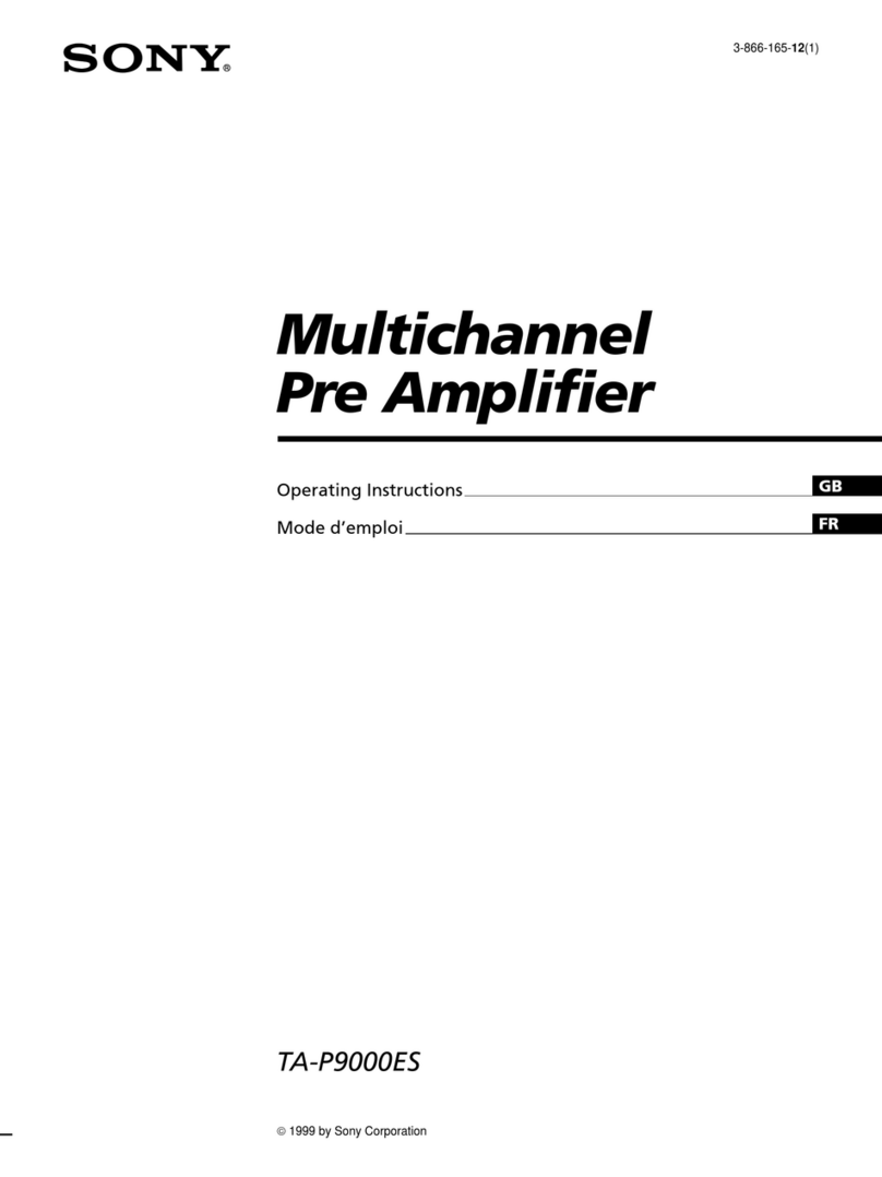 Sony TA-P9000ES - Amplifier operating instructions