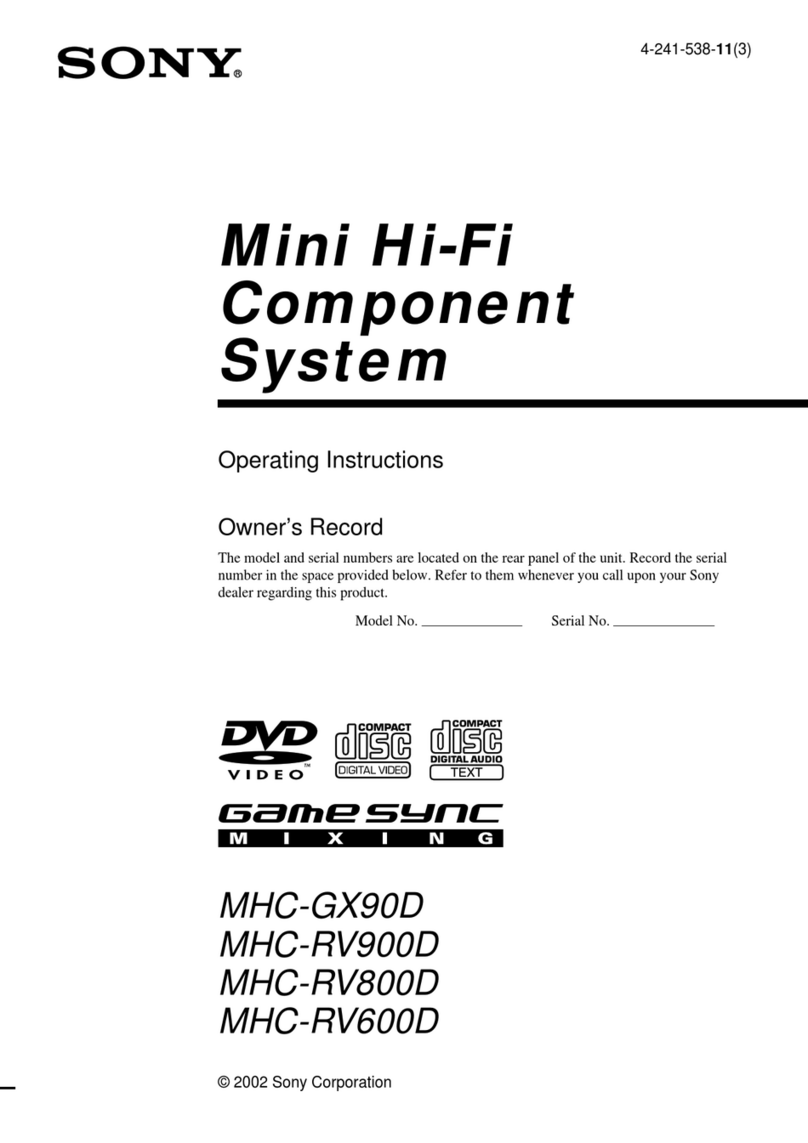 Sony MHC-RV900D operating instructions Sony MHC-RV900D operating instructions