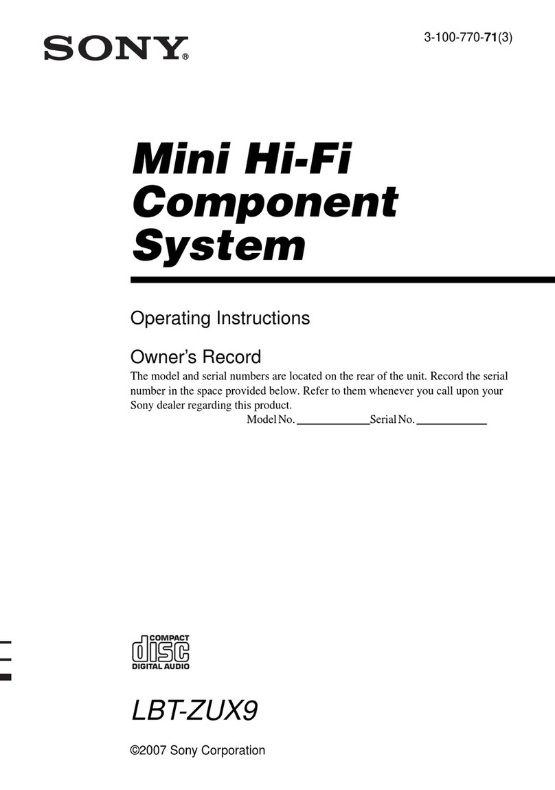 Sony LBT-ZUX9 - Mini Hifi Component User manual