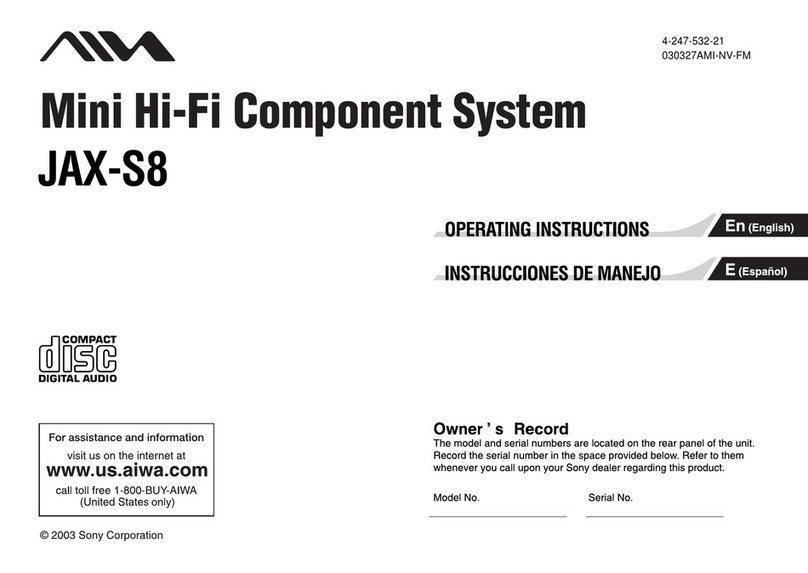 Aiwa JAX-S8 operating instructions