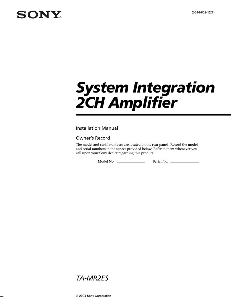 Sony TA-MR2ES - 2 Channel Amplifier User manual