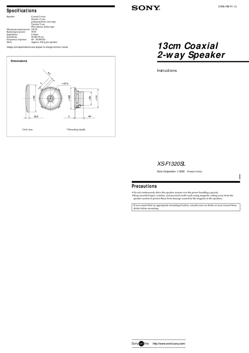 Sony XS-F1320SL instructions