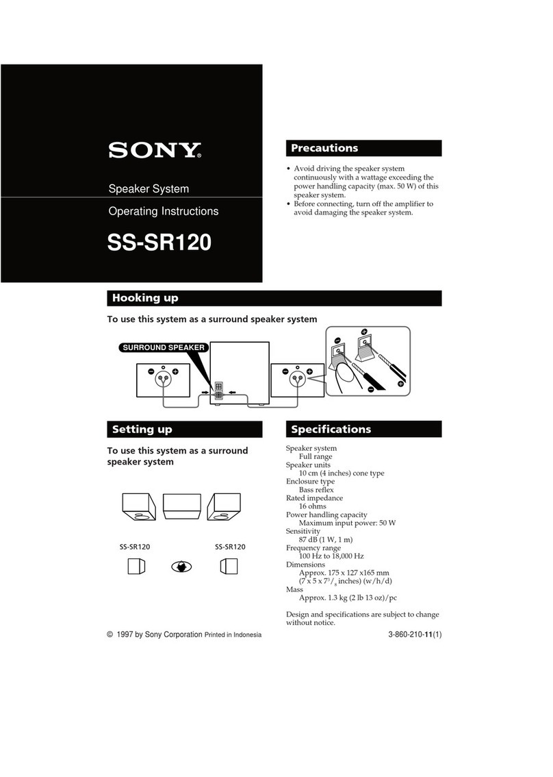 Sony SS-SR120 operating instructions