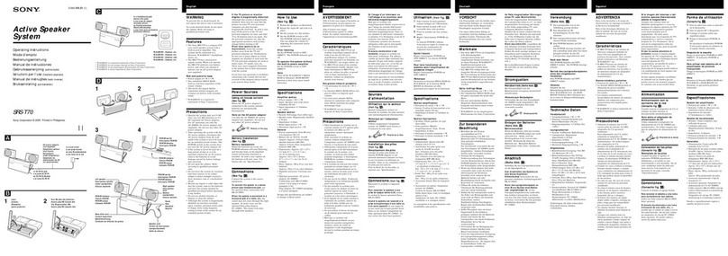 Sony SRS-T70 User manual