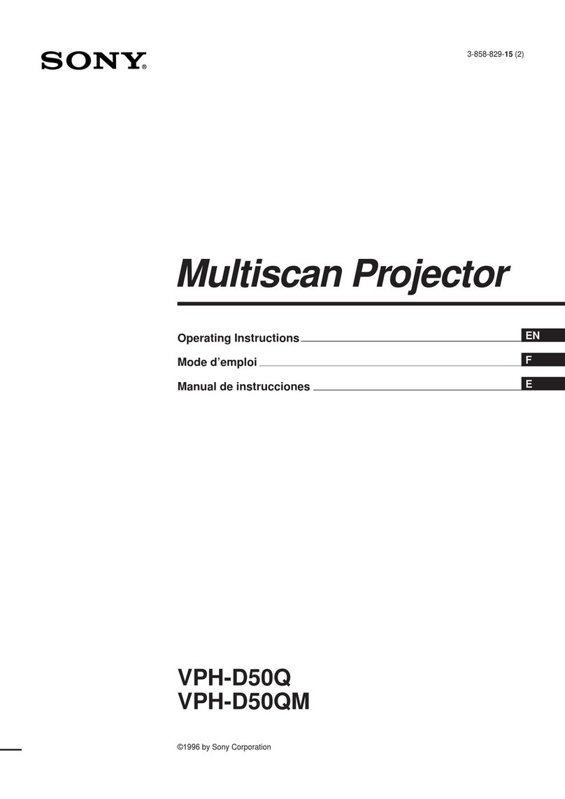 Sony VPH-D50Q User manual Sony VPH-D50Q User manual