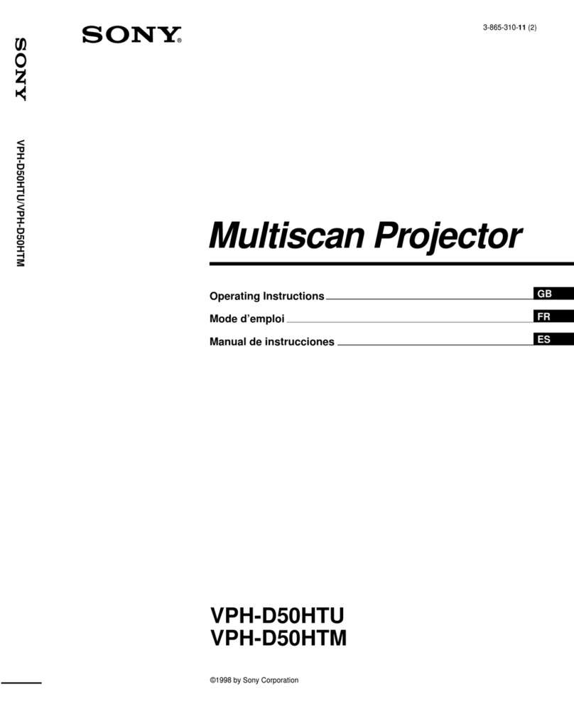 Sony VPH-D50HTM User manual