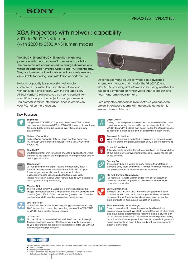 Sony VPL-CX125 User manual
