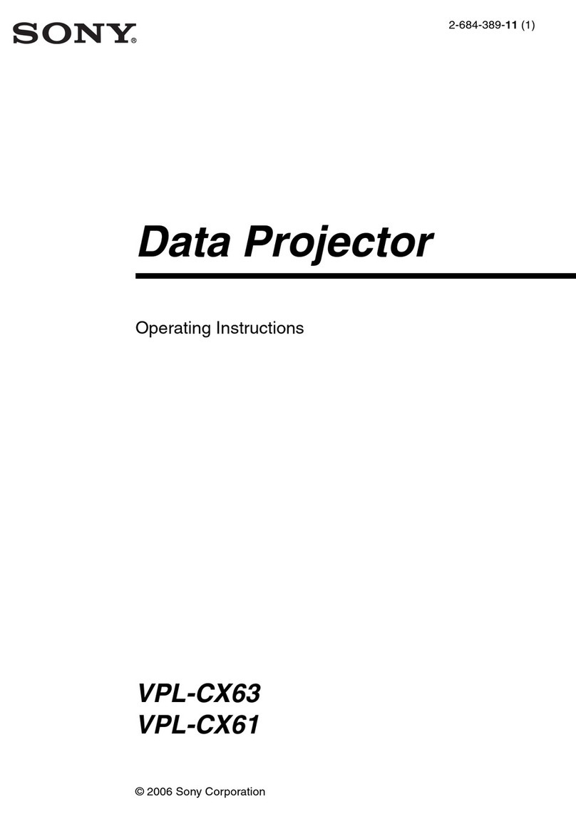 Sony VPL-CX63 User manual Sony VPL-CX63 User manual