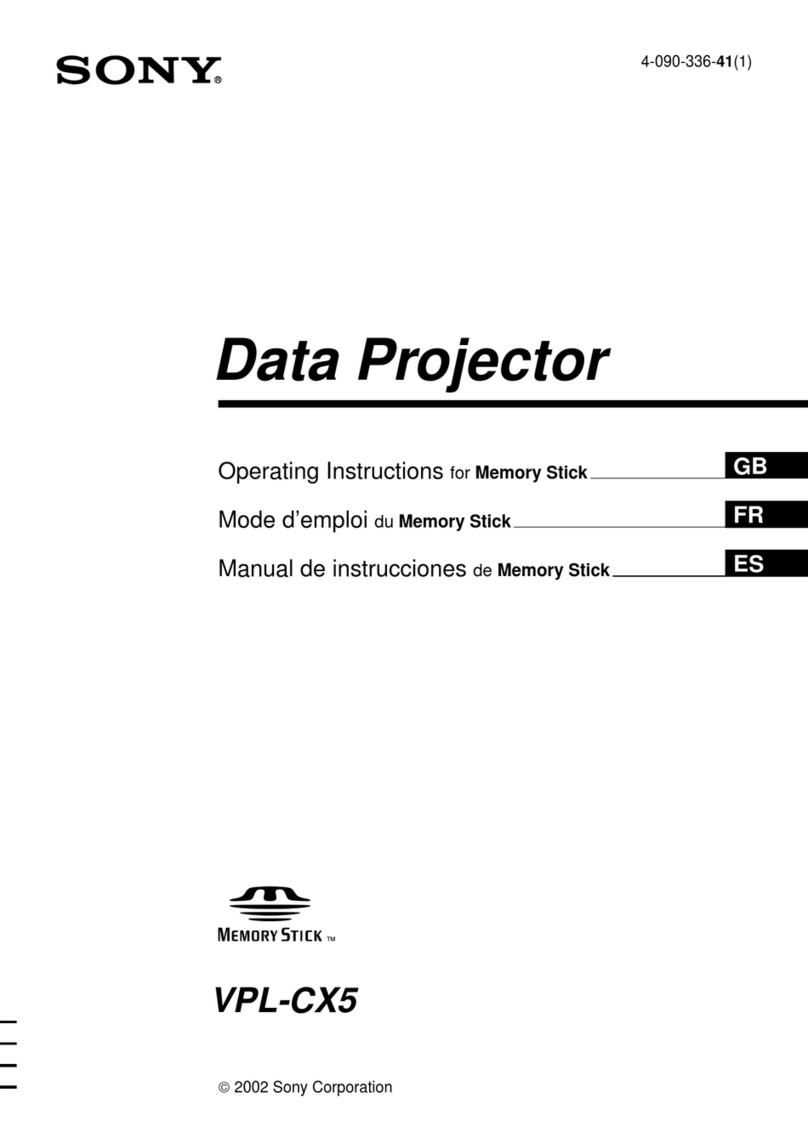 Sony VPL-CX5 operating instructions