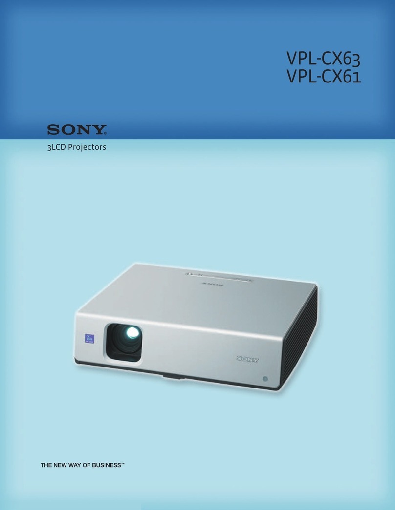 Sony VPL-CX61 User manual Sony VPL-CX61 User manual