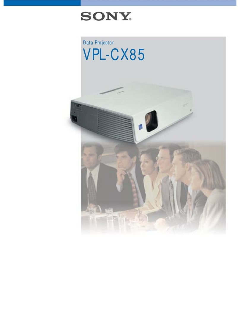 Sony VPL-CX85 User manual Sony VPL-CX85 User manual