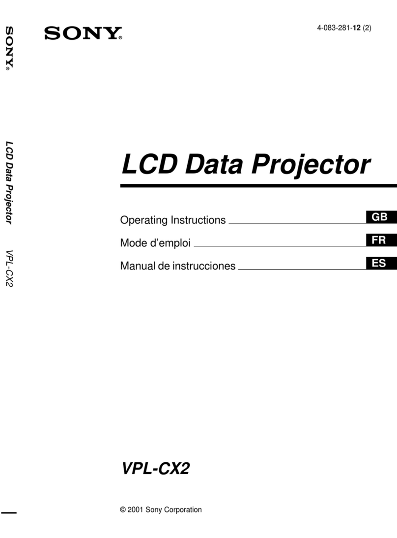 Sony VPL-CX2 User manual