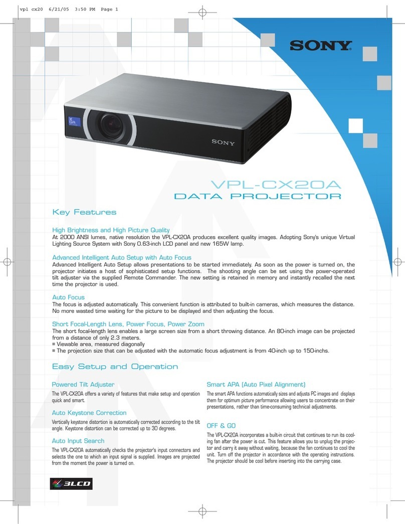 Sony VPL-CX20A User manual