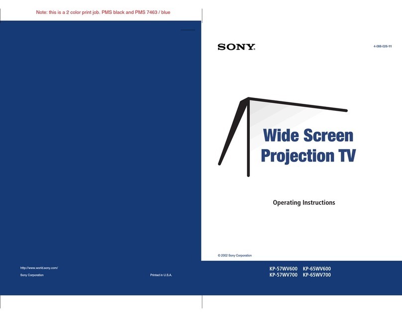 Sony KP 57WV700 operating instructions