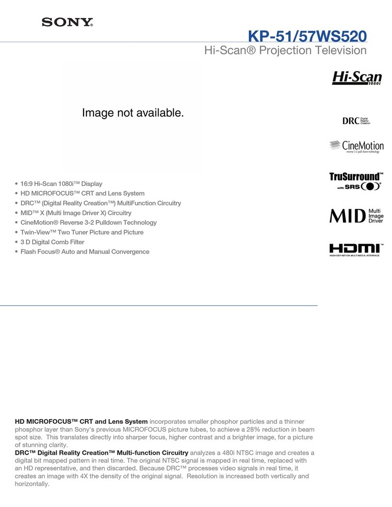 Sony Hi-Scan KP-51WS520 User manual