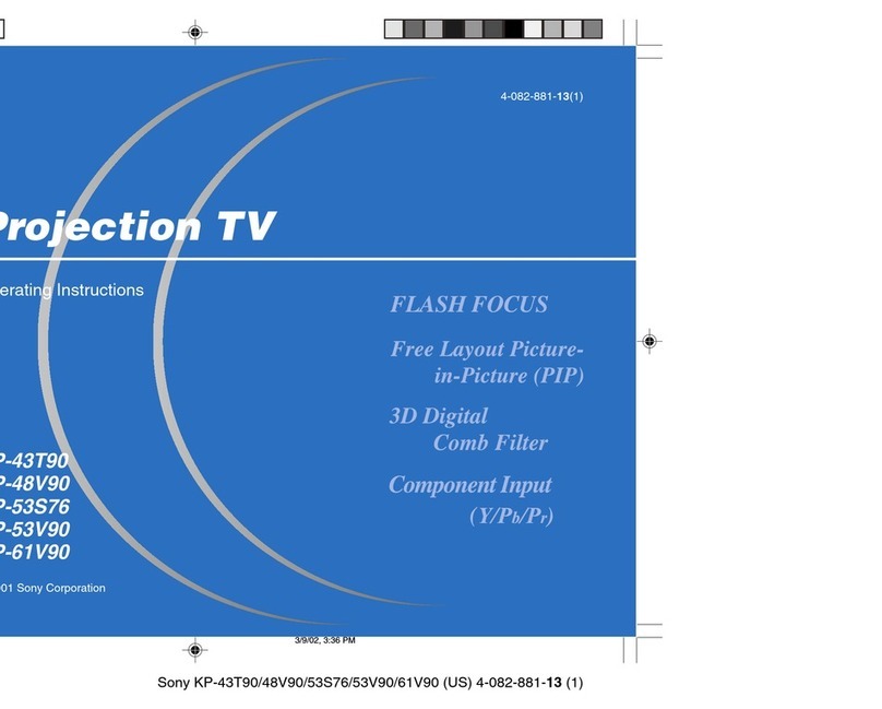 Sony KP 43T90 User manual