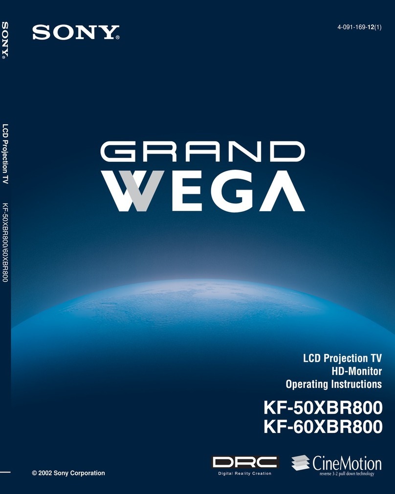 Sony XBR Grand WEGA KF-50XBR800 User manual