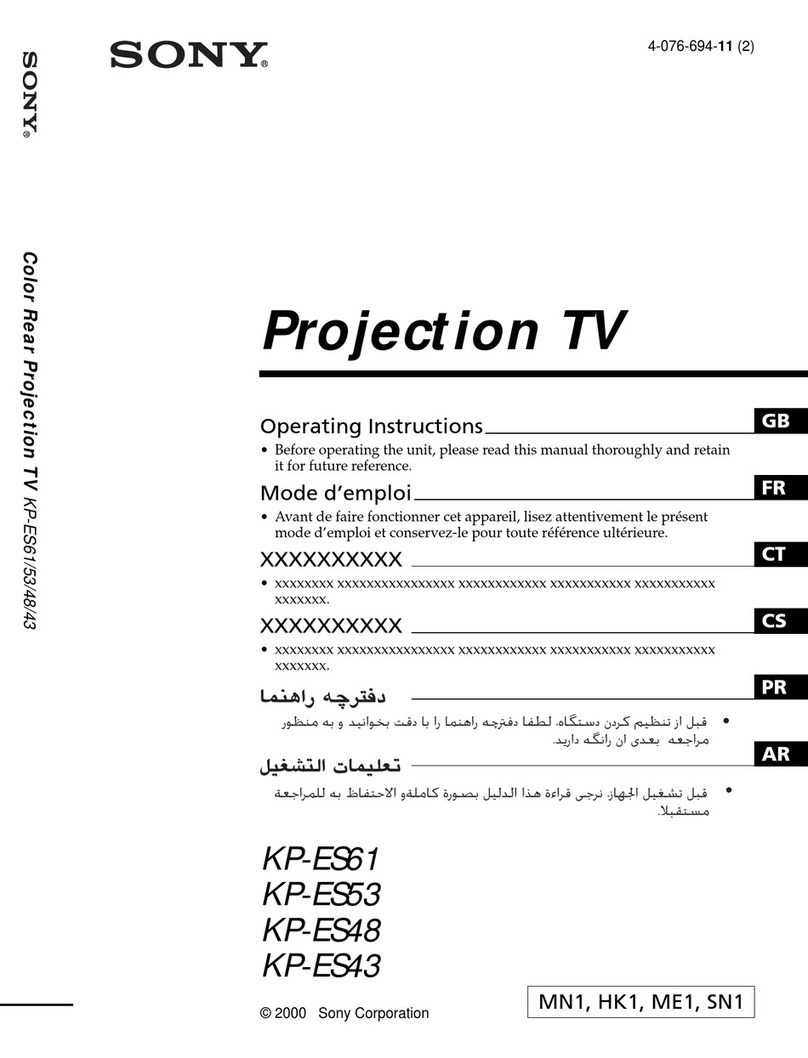 Sony KP-ES48 User manual Sony KP-ES48 User manual