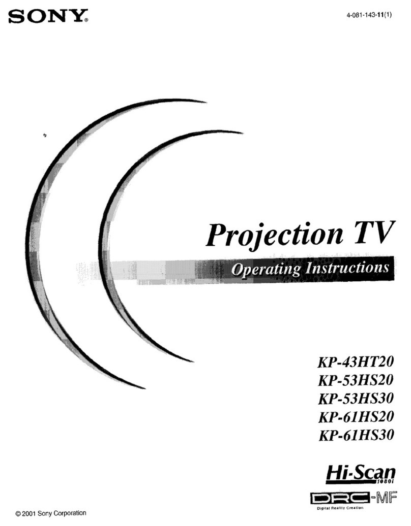 Sony KP-6lHS20 User manual
