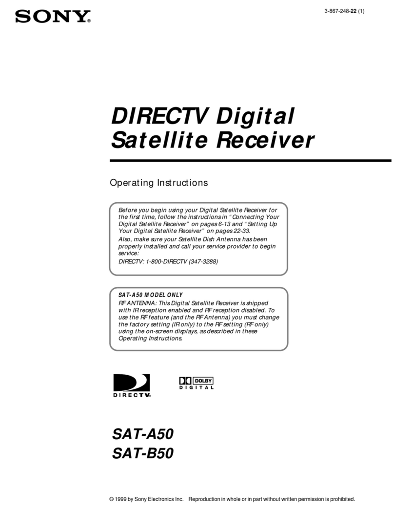 Sony SAT-A50 - Digital Satellite System User manual