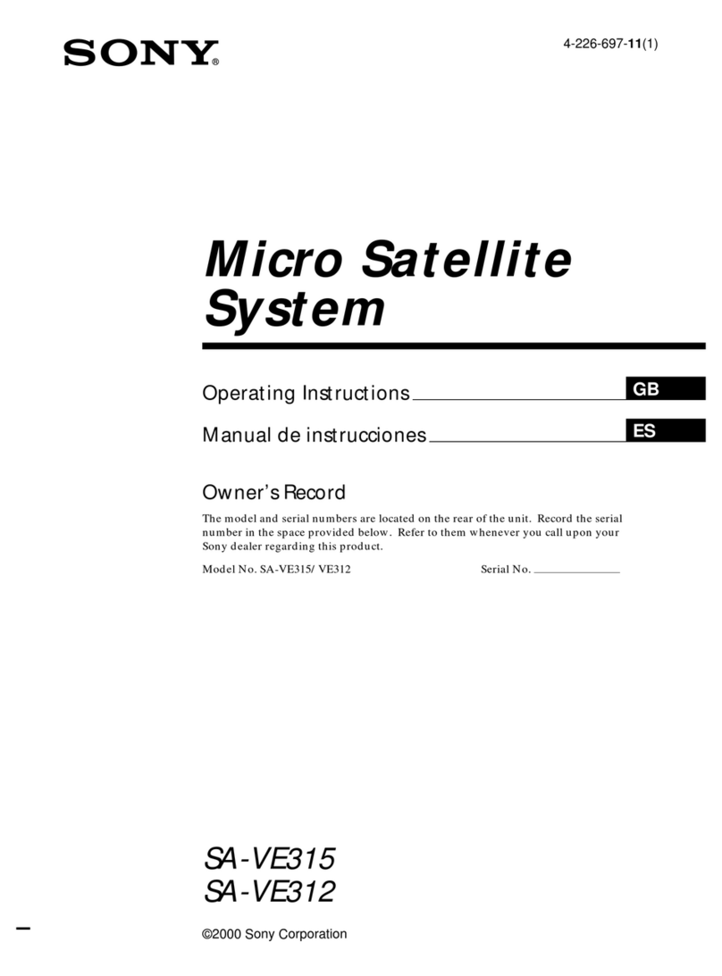 Sony SA-VE315 operating instructions