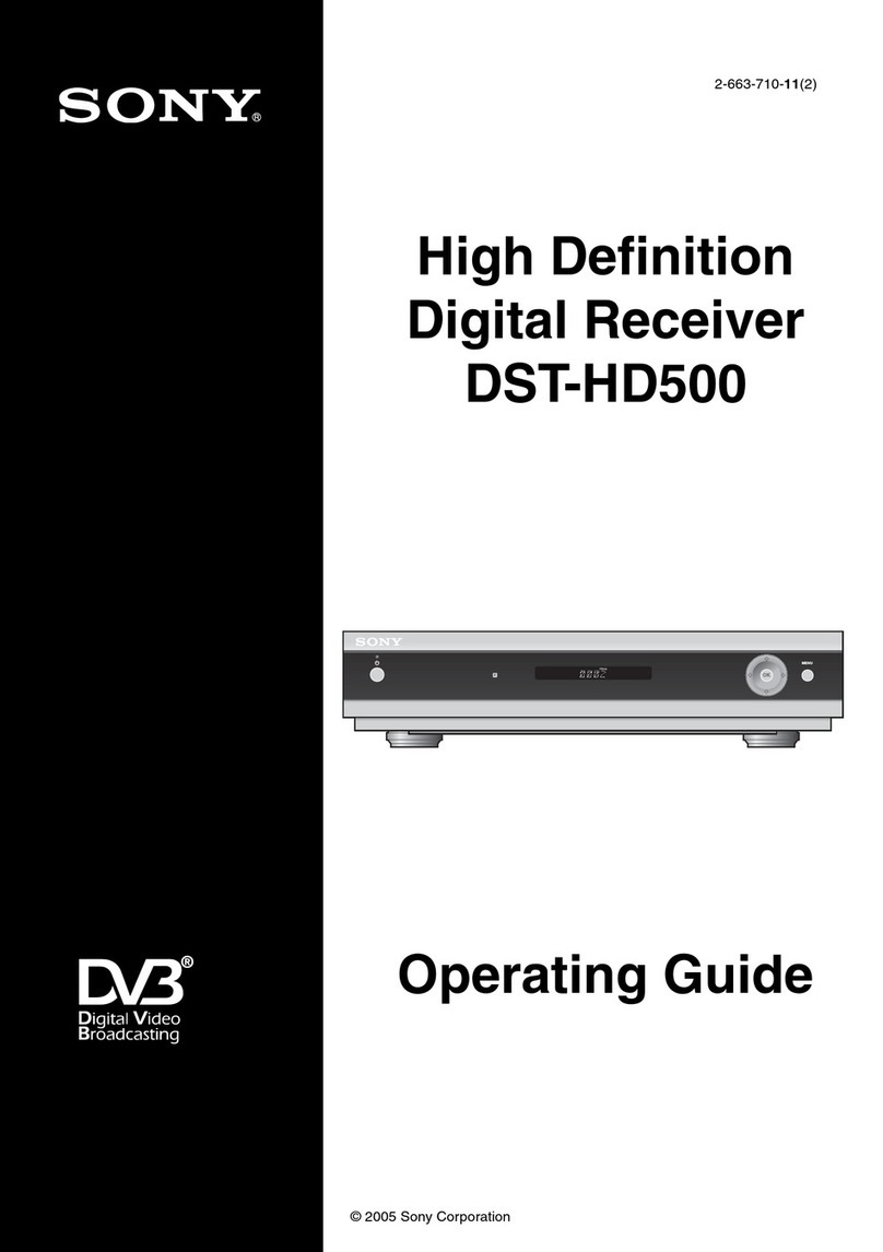Sony DST-HD500 operating guide