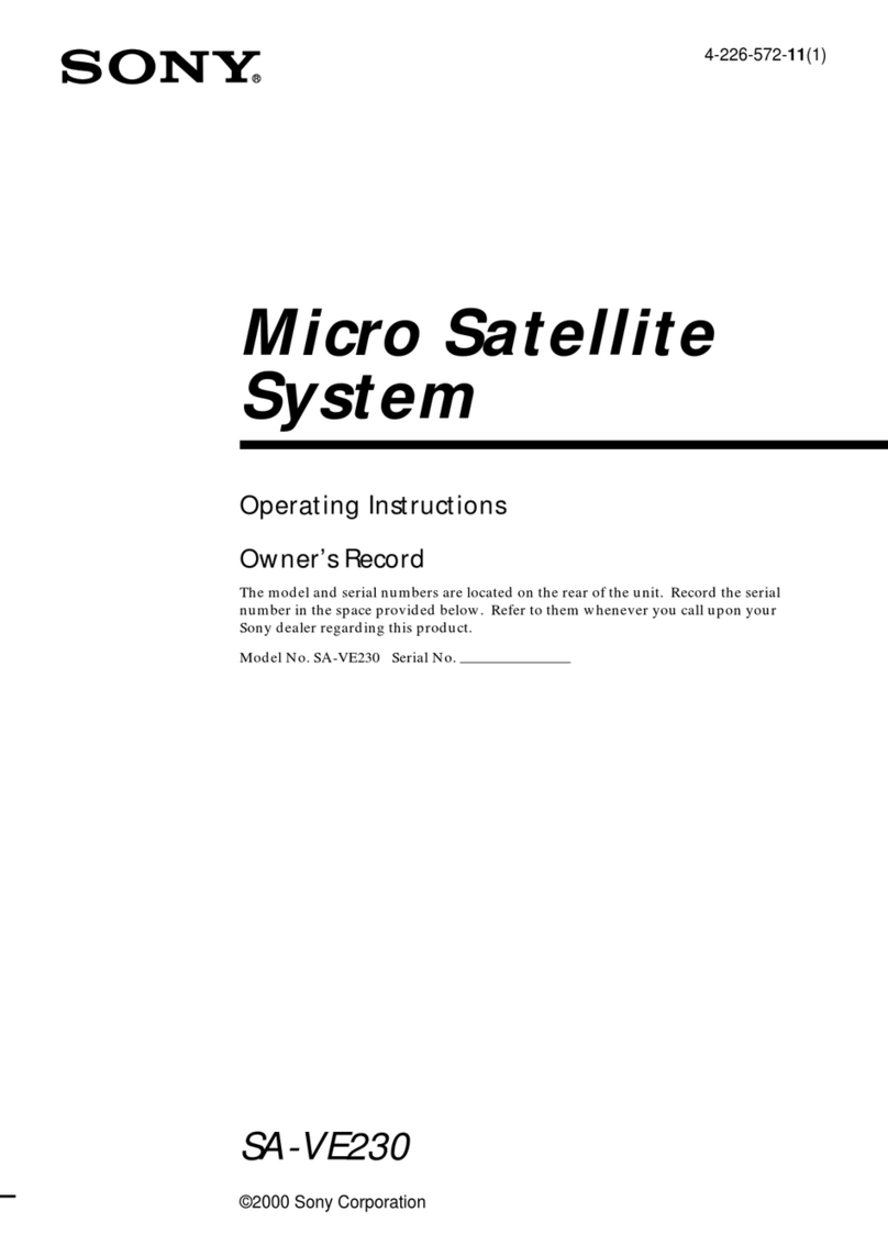 Sony SA-VE230 operating instructions