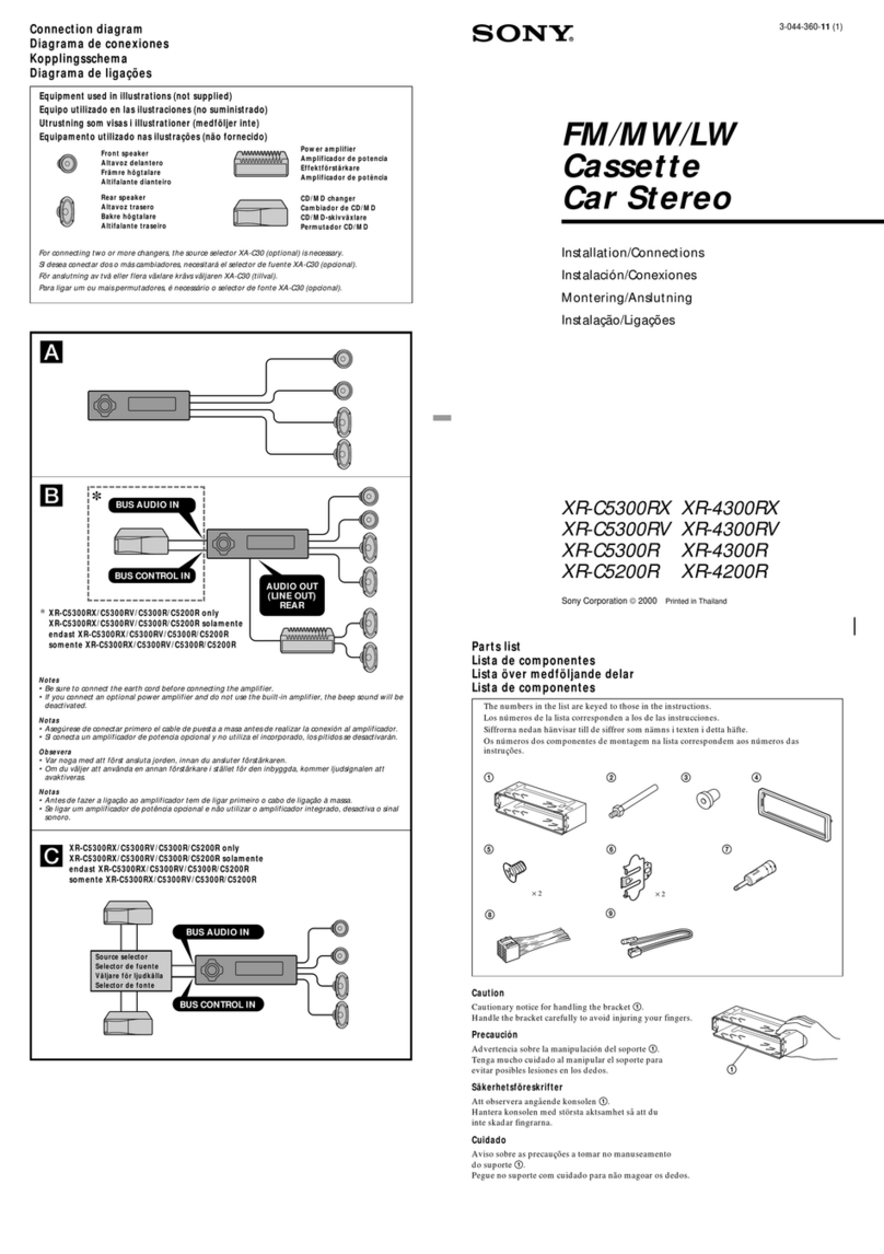 Sony XR-C5300RX Product guide Sony XR-C5300RX Product guide