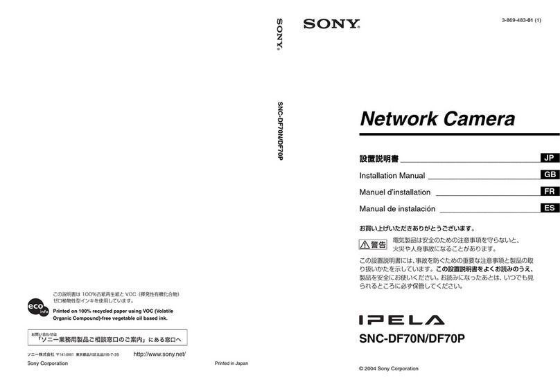 Sony DF70P installation manual