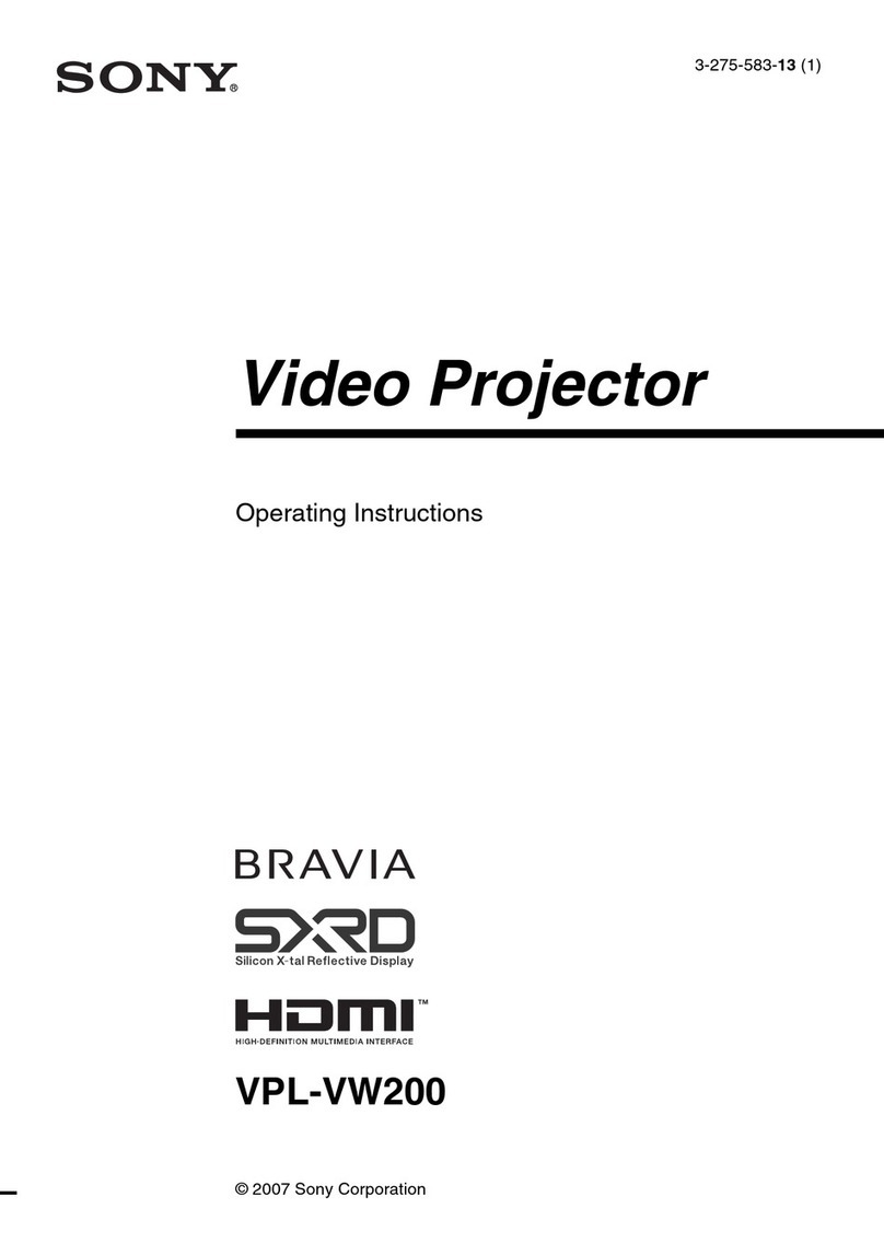 Sony VPL-VW200 - SXRD Projector - HD 1080p User manual