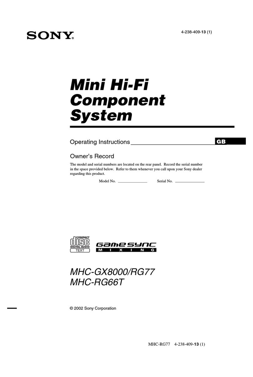 Sony MHC-GX8000/RG77 operating instructions