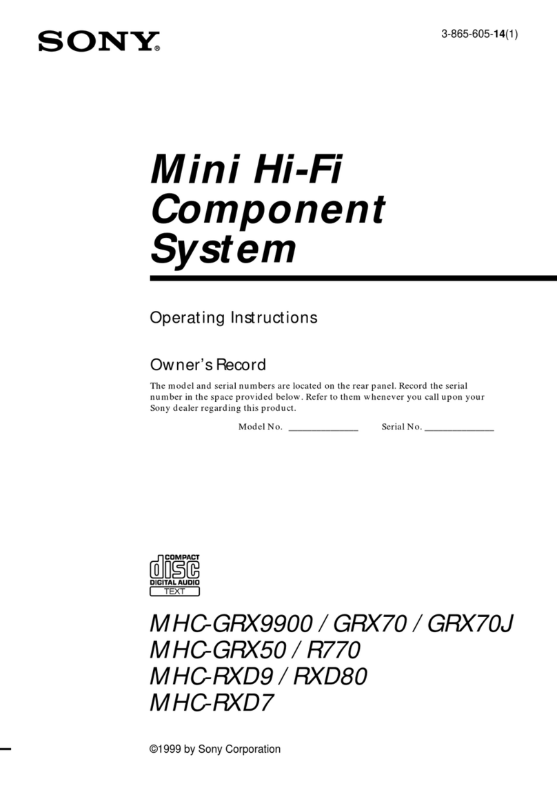 Sony MHC-GRX50 operating instructions