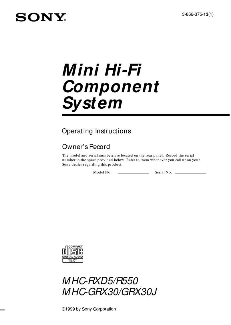 Sony MHC-GRX30 operating instructions